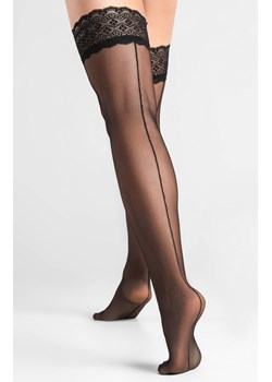 Pończochy samonośne ze szwem z tyłu Celia 30 DEN, Kolor czarny, Rozmiar 2, Fiore ze sklepu Primodo w kategorii Rajstopy - zdjęcie 188768880