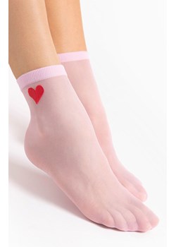 Fiore cienkie skarpetki damskie różowe serce CUPIDO 20 DEN, Kolor różowy, Rozmiar uniwersalny, Fiore ze sklepu Primodo w kategorii Skarpetki damskie - zdjęcie 188768894