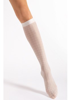 Cienkie podkolanówki białe Diamod Crush 30 DEN, Kolor biały, Rozmiar uniwersalny, Fiore ze sklepu Primodo w kategorii Podkolanówki - zdjęcie 188768903