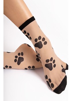 Fiore cienkie skarpetki damskie PAWPAW 20 DEN, Kolor czarno-beżowy, Rozmiar uniwersalny, Fiore ze sklepu Primodo w kategorii Skarpetki damskie - zdjęcie 188768981