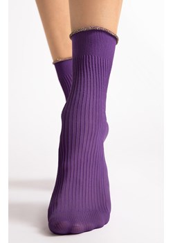 Cienkie skarpetki damskie fioletowe SASSY 40 DEN, Kolor fioletowy, Rozmiar uniwersalny, Fiore ze sklepu Primodo w kategorii Skarpetki damskie - zdjęcie 188769002