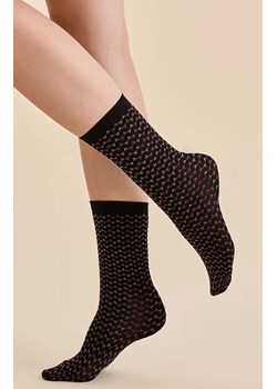Rajstopowe cienkie skarpetki w trójkąty Coma, Kolor czarny-wzór, Rozmiar uniwersalny, Gabriella ze sklepu Primodo w kategorii Skarpetki damskie - zdjęcie 188769063