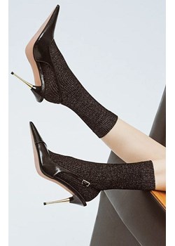 Czarne skarpetki ze złotą nitką Nora, Kolor czarny, Rozmiar uniwersalny, Gabriella ze sklepu Primodo w kategorii Skarpetki damskie - zdjęcie 188769073