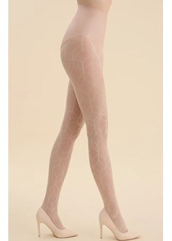 Rajstopy damski w geometryczne wzory ecru Dagna 20 DEN, Kolor ecru, Rozmiar 2, Gabriella ze sklepu Primodo w kategorii Rajstopy - zdjęcie 188769160