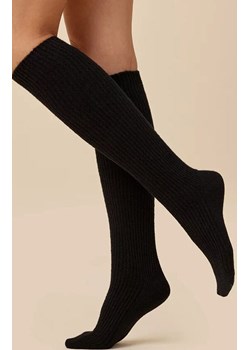 Prążkowane podkolanówki z wełną czarne SW073, Kolor czarny, Rozmiar 35-38, Gabriella ze sklepu Primodo w kategorii Podkolanówki - zdjęcie 188769204