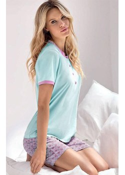 Krótka piżama damska fioletowo-miętowa 2449, Kolor fioletowo-miętowy, Rozmiar 38, INFIORE ze sklepu Primodo w kategorii Piżamy damskie - zdjęcie 188770542