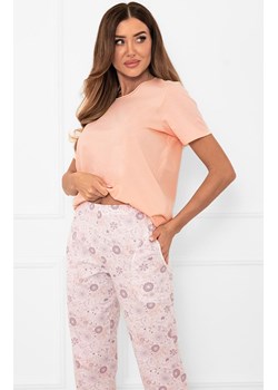Dwuczęściowa piżama damska ze spodniami 3/4 Satui, Kolor łososiowo-różowy, Rozmiar S, Italian Fashion ze sklepu Primodo w kategorii Piżamy damskie - zdjęcie 188772080