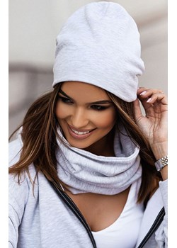 Szary komplet czapka i komin C4, Kolor szary, Rozmiar uniwersalny, Ivon ze sklepu Primodo w kategorii Szaliki i chusty damskie - zdjęcie 188772342