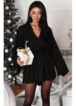 Wiskozowy czarny kombinezon damski w cętki KAEL 380, Kolor czarny, Rozmiar uniwersalny, Ivon ze sklepu Primodo w kategorii Spodnie damskie - zdjęcie 188772414