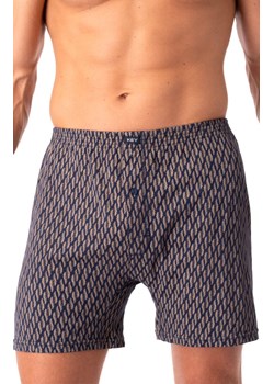 Luźne bokserki męskie granatowe MXC 821, Kolor granatowy-wzór, Rozmiar M, Key ze sklepu Primodo w kategorii Majtki męskie - zdjęcie 188773311
