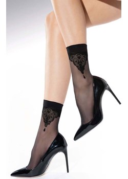 Cienkie czarne skarpetki 20 DEN FS 11710 Guess, Kolor czarny-wzór, Rozmiar uniwersalny, Knittex ze sklepu Primodo w kategorii Skarpetki damskie - zdjęcie 188773542