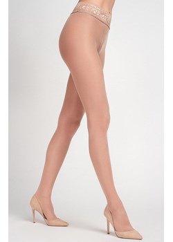 Rajstopy damskie matowe z koronkowym pasem beżowe 2640 40 DEN, Kolor beżowy, Rozmiar 2, LEGS ze sklepu Primodo w kategorii Rajstopy - zdjęcie 188773794