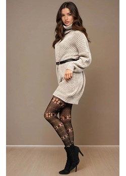 Czarne legginsy damskie Qelose LC 17142, Kolor czarny, Rozmiar S/L, LivCo Corsetti Fashion ze sklepu Primodo w kategorii Rajstopy - zdjęcie 188774133