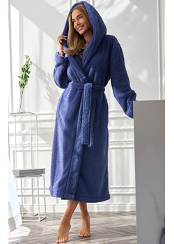 Długi szlafrok damski z kapturem granatowy 2556 Heaven, Kolor granatowy, Rozmiar M, L&amp;L ze sklepu Primodo w kategorii Szlafroki damskie - zdjęcie 188774332