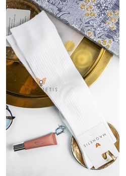 Podkolanówki damskie białe YN5040, Kolor biały, Rozmiar uniwersalny, Magnetis ze sklepu Primodo w kategorii Podkolanówki - zdjęcie 188774752