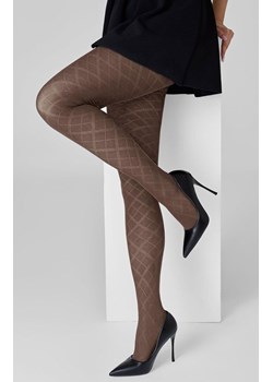 Marilyn rajstopy czekoladowe żakardowe z wzorem rombów 40 DEN Grace F02, Kolor czekoladowy, Rozmiar 1/2, Marilyn ze sklepu Primodo w kategorii Rajstopy - zdjęcie 188774883
