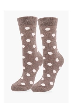 Marilyn kawowe skarpetki damskie w kropki Angora F30, Kolor kawowy, Rozmiar uniwersalny, Marilyn ze sklepu Primodo w kategorii Skarpetki damskie - zdjęcie 188774962