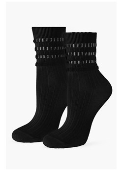 Marilyn czarne skarpetki z ozdobnym ściągaczem Mirrors, Kolor czarny, Rozmiar 36-40, Marilyn ze sklepu Primodo w kategorii Skarpetki damskie - zdjęcie 188775382