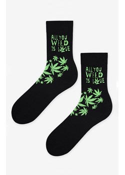 Marilyn czarne skarpetki męskie Weed Love, Kolor czarny, Rozmiar 41-45, Marilyn ze sklepu Primodo w kategorii Skarpetki damskie - zdjęcie 188775571