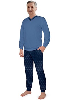 Bawełniana piżama męska Rafał III 415 23, Kolor granatowo-niebieski, Rozmiar L, MARTEL ze sklepu Primodo w kategorii Piżamy męskie - zdjęcie 188775944