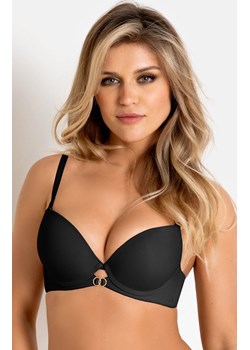 Biustonosz damski push-up czarny Nela 19241, Kolor czarny, Rozmiar 65C, Mediolano ze sklepu Primodo w kategorii Biustonosze - zdjęcie 188776204