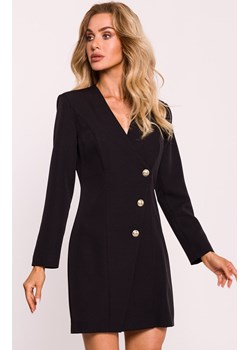 Sukienka żakietowa ze złotymi guzikami czarna M793, Kolor czarny, Rozmiar L, MOE ze sklepu Primodo w kategorii Sukienki - zdjęcie 188776633