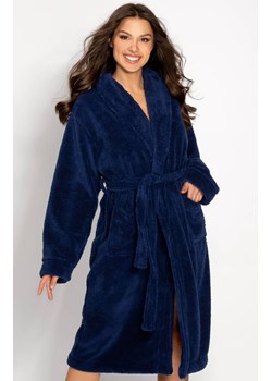 Elegancki szlafrok damski ciepły Josephine Long, Kolor granatowy, Rozmiar S, Momenti per me ze sklepu Primodo w kategorii Szlafroki damskie - zdjęcie 188778602