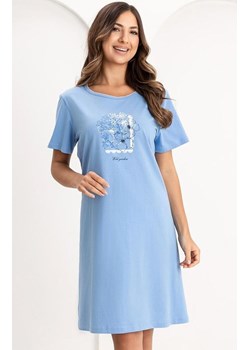 Bawełniana koszula damska niebieska 174, Kolor niebieski, Rozmiar M, Regina ze sklepu Primodo w kategorii Koszule nocne - zdjęcie 188780342