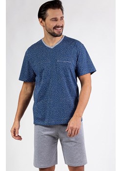 Bawełniana piżama damska niebieska 481, Kolor niebieski-wzór, Rozmiar M, Regina ze sklepu Primodo w kategorii Piżamy męskie - zdjęcie 188780354