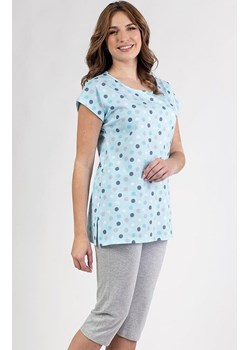 Dwuczęściowa piżama damska zielona 690, Kolor zielony-wzór, Rozmiar M, Regina ze sklepu Primodo w kategorii Piżamy damskie - zdjęcie 188780393