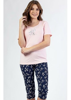 Dwuczęściowa piżama damska różowa 700, Kolor różowy-wzór, Rozmiar M, Regina ze sklepu Primodo w kategorii Piżamy damskie - zdjęcie 188780402