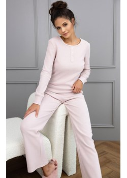 Sensis długa piżama damska bawełniana Arlette, Kolor brudny róż, Rozmiar S, SENSIS ze sklepu Primodo w kategorii Piżamy damskie - zdjęcie 188781263