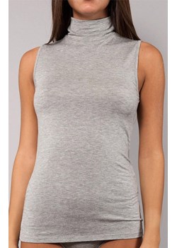 Bluzka z golfem bez rękawów szara Today 6006, Kolor szary, Rozmiar S, Sielei ze sklepu Primodo w kategorii Bluzki damskie - zdjęcie 188782280