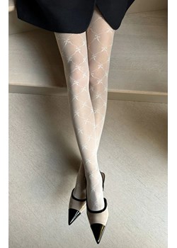 Veneziana kremowe wzorzyste rajstopy w kokardki Daniela 20 DEN, Kolor ecru, Rozmiar 2, Veneziana ze sklepu Primodo w kategorii Rajstopy - zdjęcie 188785482