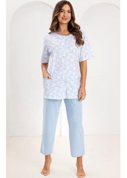 Bawełniana piżama damska rozpinana niebieska 738, Kolor niebieski, Rozmiar M, Regina ze sklepu Intymna w kategorii Piżamy damskie - zdjęcie 188786131