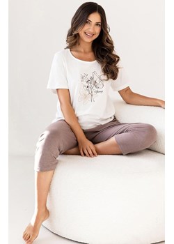 Bawełniana piżama damska beżowa 739, Kolor beżowy, Rozmiar S, Regina ze sklepu Intymna w kategorii Piżamy damskie - zdjęcie 188786141