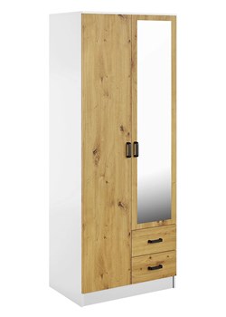 Szafa uchylna z lustrem biały dąb artisan - Larimox ze sklepu Edinos.pl w kategorii Szafy - zdjęcie 188786190