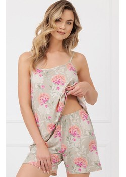 Krótka piżama damska Harmonia, Kolor beżowy-wzór, Rozmiar S, Italian Fashion ze sklepu Primodo w kategorii Piżamy damskie - zdjęcie 188786370