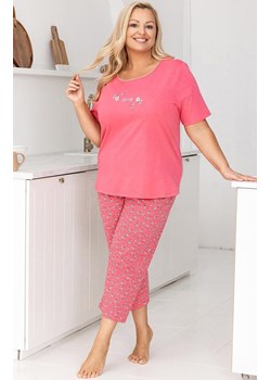 Bawełniana piżama damska plus size różowa 736, Kolor różowy, Rozmiar XXL, Regina ze sklepu Primodo w kategorii Piżamy damskie - zdjęcie 188786424