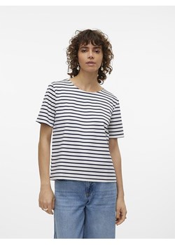 Vero Moda Koszulka "Abby" w kolorze granatowo-kremowym ze sklepu Limango Polska w kategorii Bluzki damskie - zdjęcie 188788553