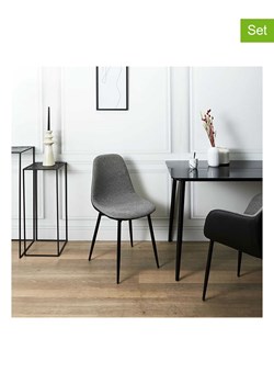 Rétro Chic Krzesła (4 szt.) w kolorze szaro-czarnym - 44,5 x 85,5 x 53 cm ze sklepu Limango Polska w kategorii Meble - zdjęcie 188791282