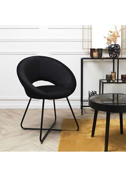 Rétro Chic Fotel "Giulia" w kolorze czarnym - 52 x 84 x 67 cm ze sklepu Limango Polska w kategorii Pufy i siedziska - zdjęcie 188791310