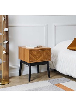 Rétro Chic Stolik nocny "Felix" w kolorze jasnobrązowym - 40 x 50 x 40 cm ze sklepu Limango Polska w kategorii Szafy - zdjęcie 188791554