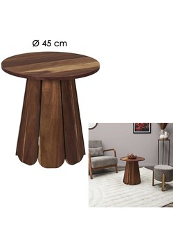 Rétro Chic Stolik "Will" w kolorze brązowym - wys. 45 x Ø 45 cm ze sklepu Limango Polska w kategorii Stoliki kawowe - zdjęcie 188791613