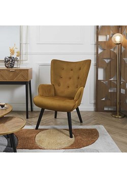 Rétro Chic Fotel "Giulia" w kolorze żółtym - 68 x 96 x 75 cm ze sklepu Limango Polska w kategorii Pufy i siedziska - zdjęcie 188791700