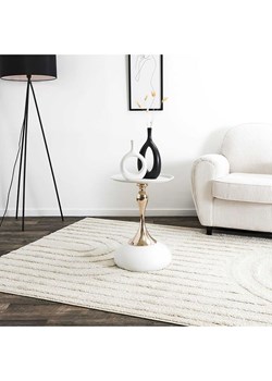 Rétro Chic Stolik "Portobello" w kolorze złoto-białym - wys. 54 x Ø 38 cm ze sklepu Limango Polska w kategorii Stoliki kawowe - zdjęcie 188791723