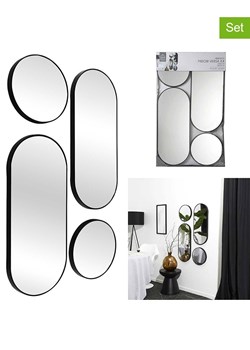 Rétro Chic Lustra ścienne (4 szt.) "Versa" w kolorze czarnym ze sklepu Limango Polska w kategorii Lustra - zdjęcie 188791743