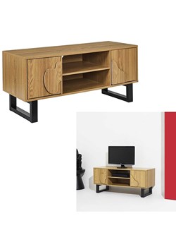 Rétro Chic Szafka RTV "Calypso" w kolorze jasnobrązowym - 110 x 48 x 40 cm ze sklepu Limango Polska w kategorii Meble - zdjęcie 188791813