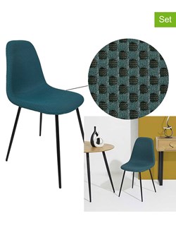 Rétro Chic Krzesła (4 szt.) "Atome" w kolorze morskim - 44 x 86 x 54 cm ze sklepu Limango Polska w kategorii Meble - zdjęcie 188791934