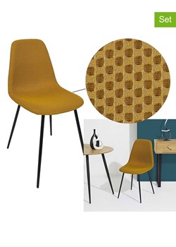 Rétro Chic Krzesła (4 szt.) "Atome" w kolorze musztardowym - 44 x 86 x 54 cm ze sklepu Limango Polska w kategorii Meble - zdjęcie 188791943